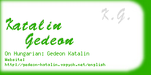 katalin gedeon business card